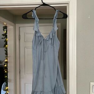 Lucy in the Sky Soft Blue Ruffle Dress
